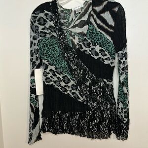 Alberto Malaki sheer long sleeve shirt M